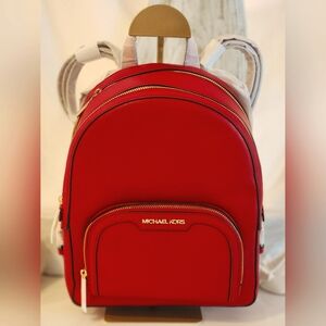 Michael Kors Bold Red Backpack